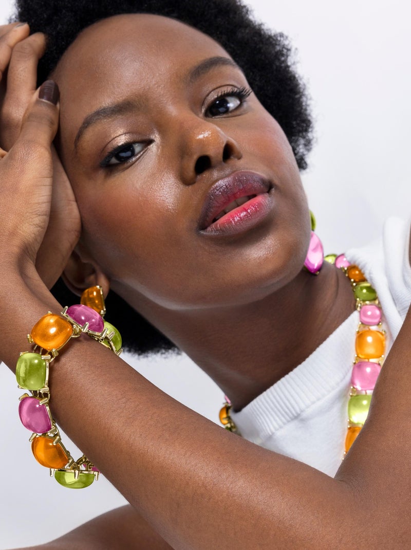 Bracelet Luxenter Tosab et plaqué or 18k Multicolore - Kiabi