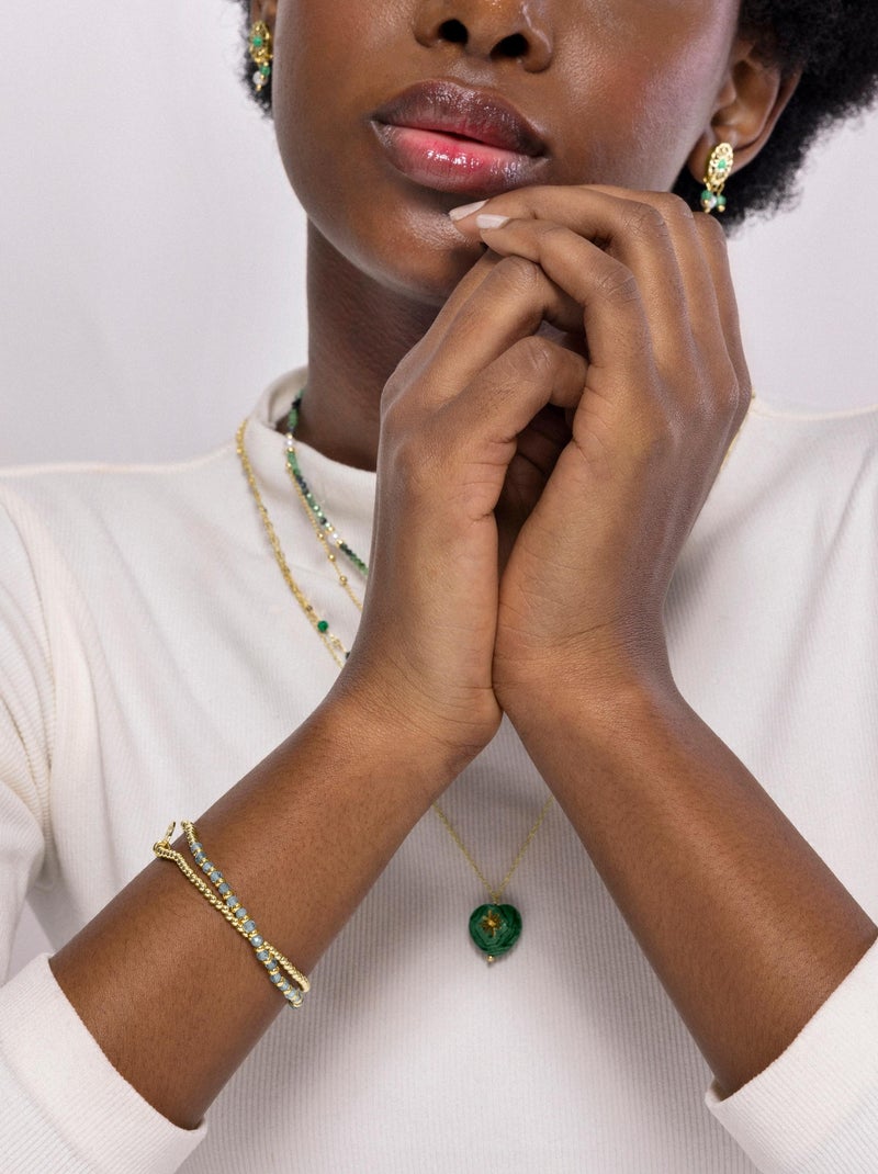 Bracelet Luxenter Zira en or jaune 18 carats Bleu - Kiabi