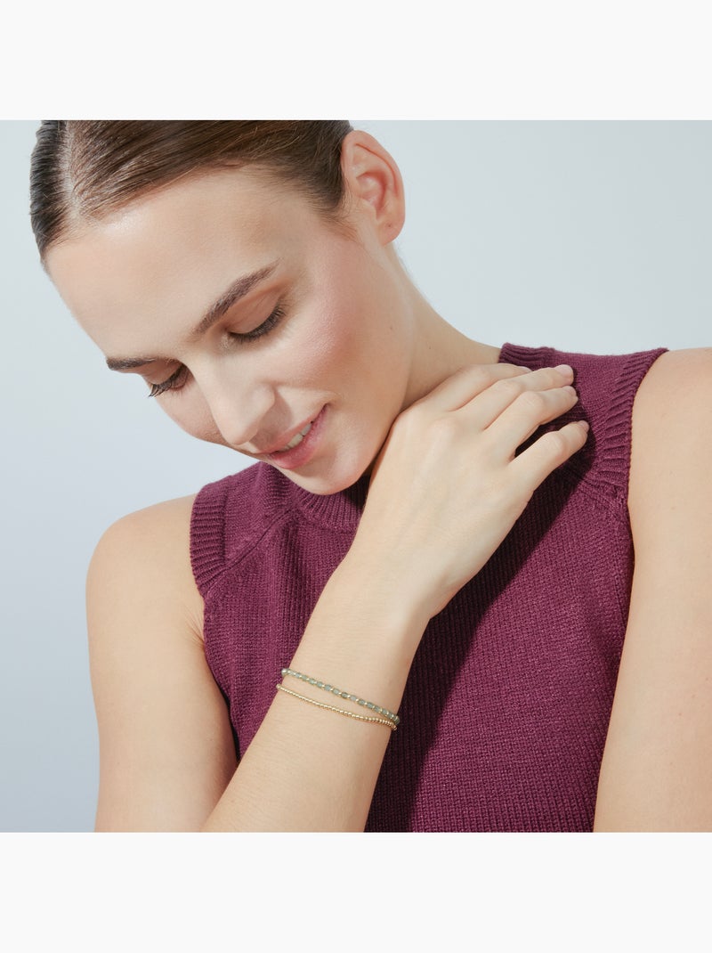 Bracelet Luxenter Zira et plaqué or 18k Bleu - Kiabi