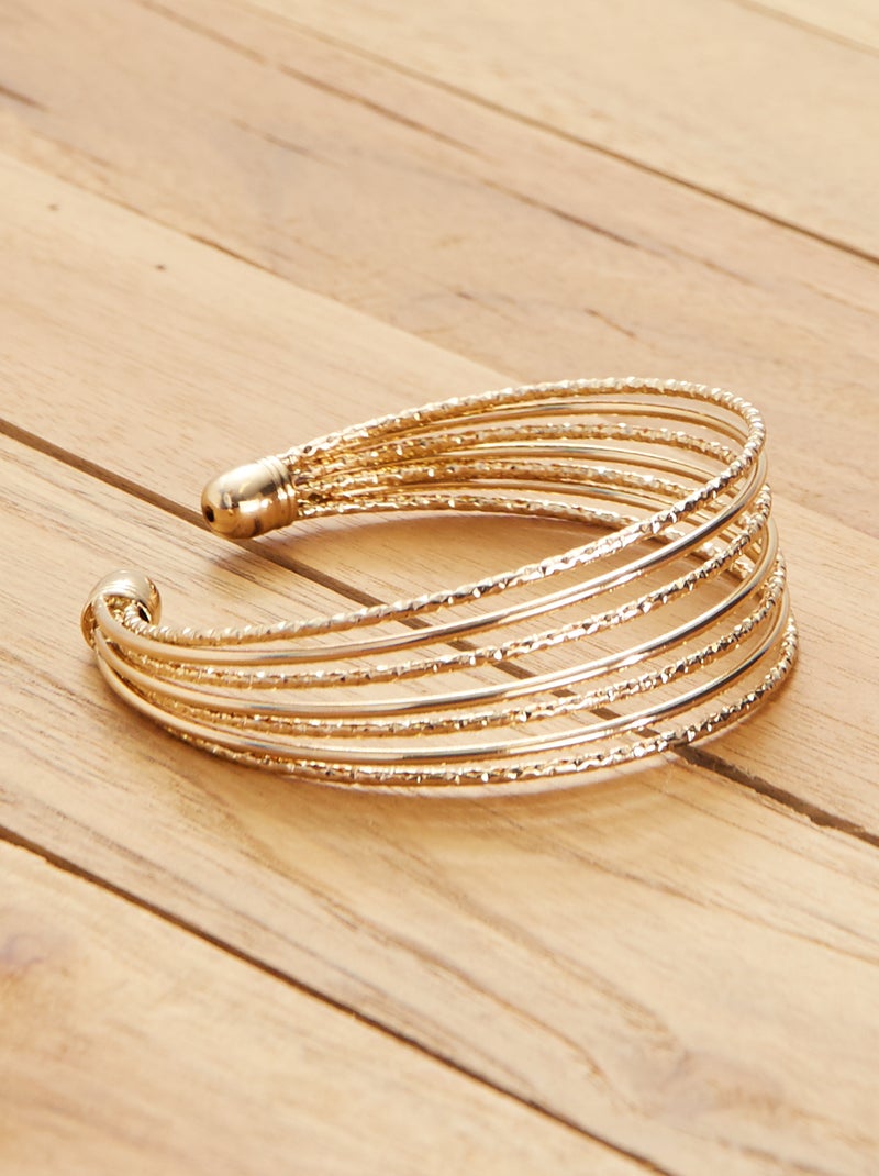 Bracelet manchette Doré - Kiabi