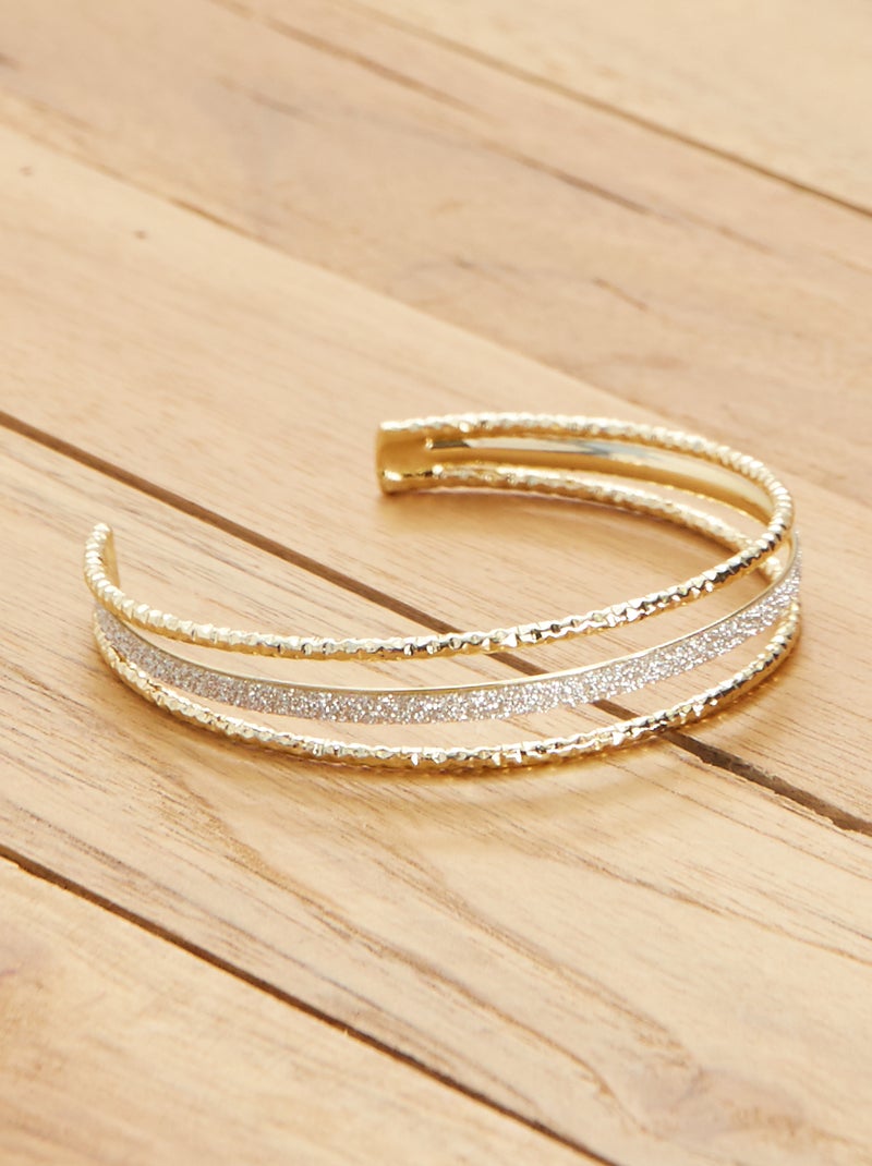 Bracelet manchette Doré - Kiabi