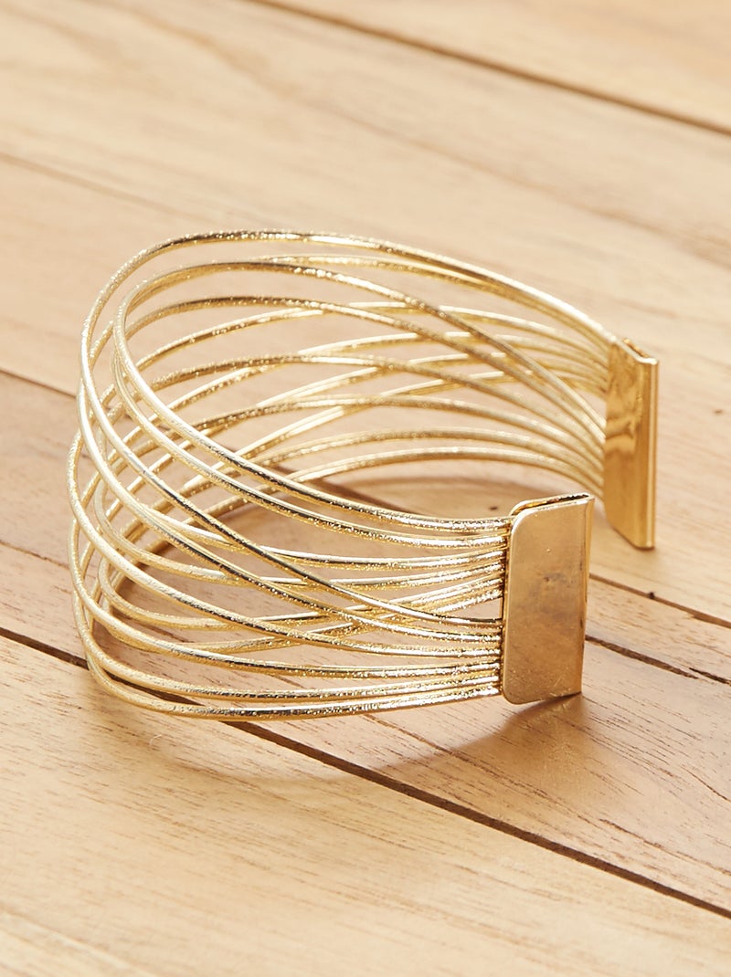 Bracelet manchette Doré - Kiabi