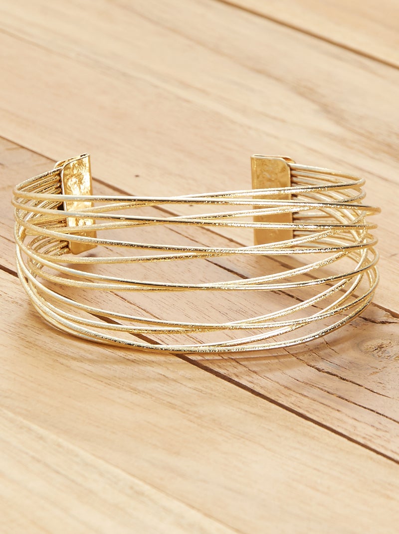 Bracelet manchette Doré - Kiabi