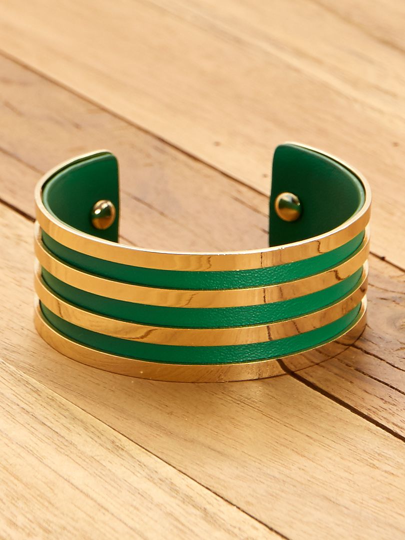 Bracelet manchette vert - Kiabi