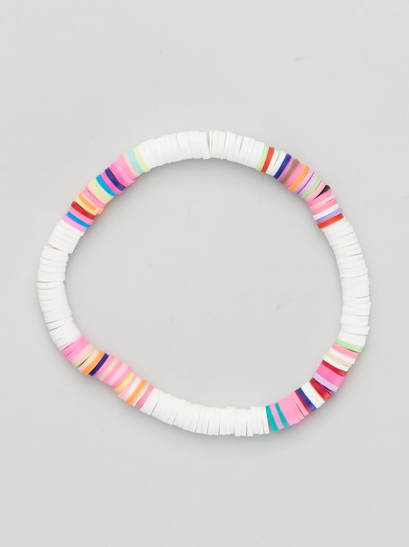 Bracelet multicolore blanc - Kiabi