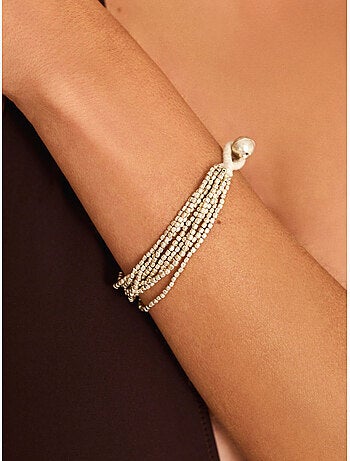 Bracelet multifils nacré