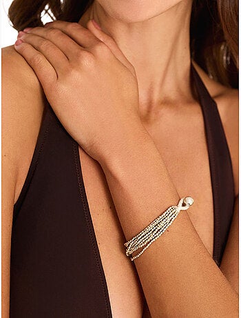 Bracelet multifils nacré