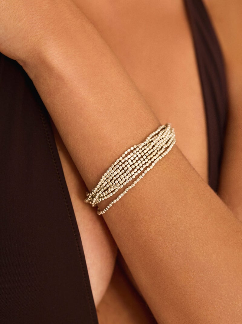 Bracelet multifils nacré complementos Argent - Kiabi