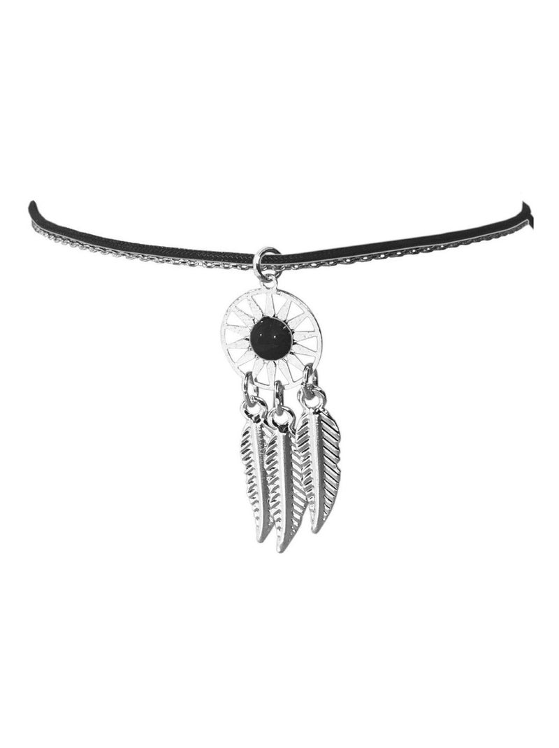 Bracelet Noir pour femme fantaisie thème Indien Argentée Noir - Kiabi