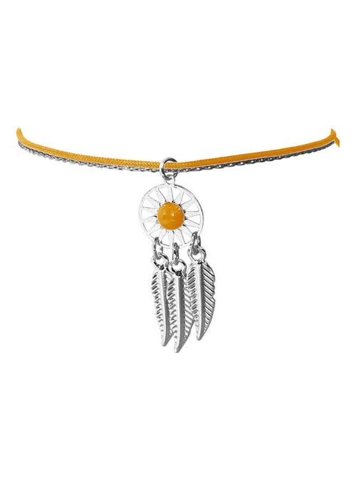 Bracelet Orange pour femme fantaisie thème Indien Argentée - Kiabi