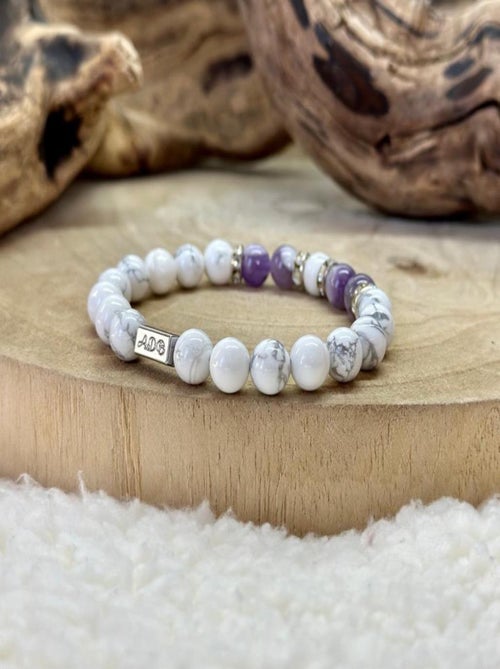 Bracelet passion en améthyste - Kiabi