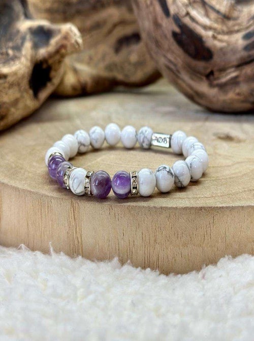 Bracelet passion en améthyste - Kiabi
