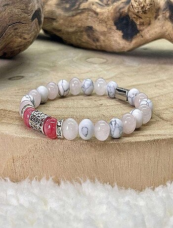 Bracelet passion en quartz rose