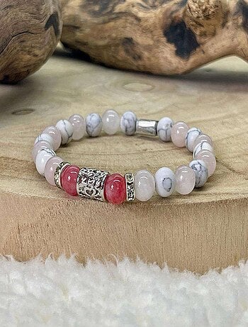 Bracelet passion en quartz rose