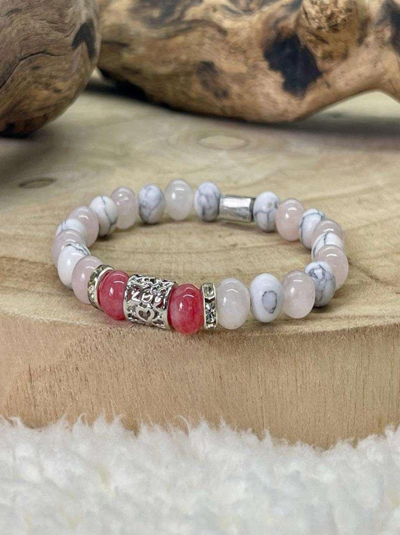 Bracelet passion en quartz rose Blanc - Kiabi
