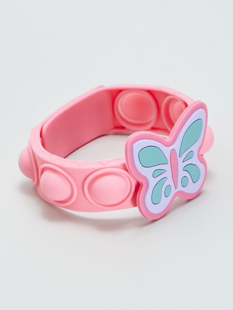 Bracelet Pop-It papillon - Rose - Kiabi - 3.50€