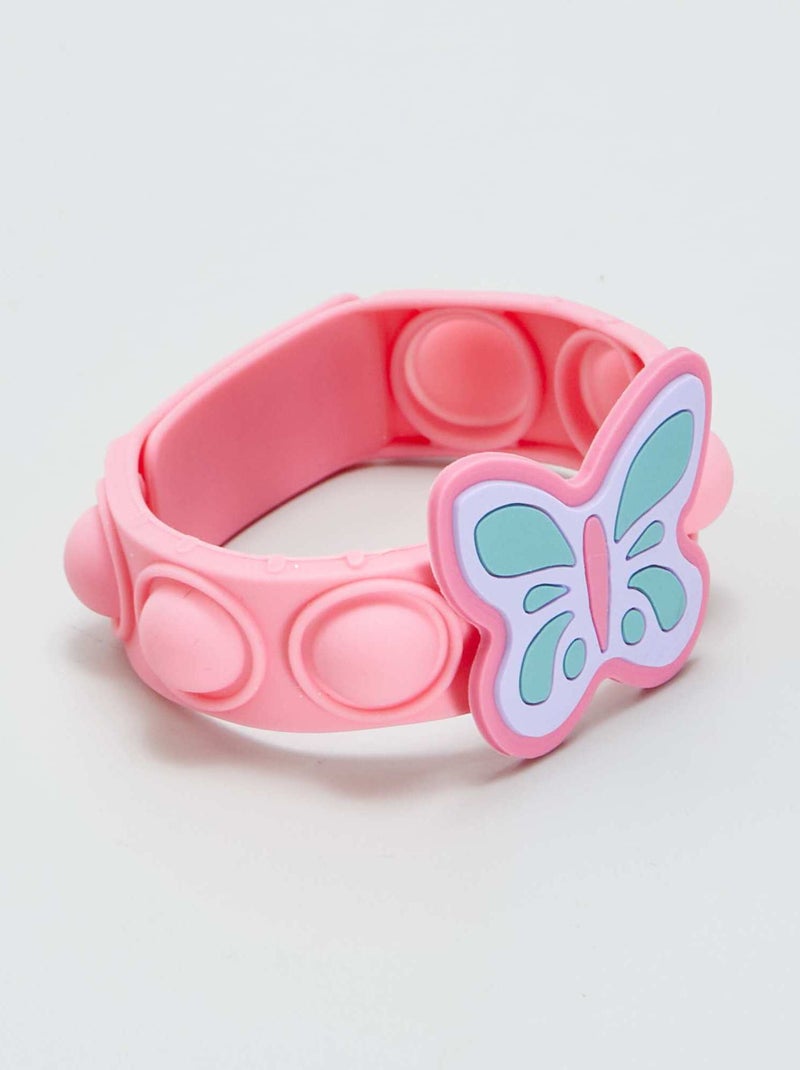 Bracelet Pop-It papillon Rose - Kiabi