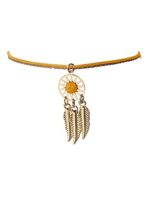 Bracelet pour femme Orange fantaisie thème Indien dorée - Kiabi