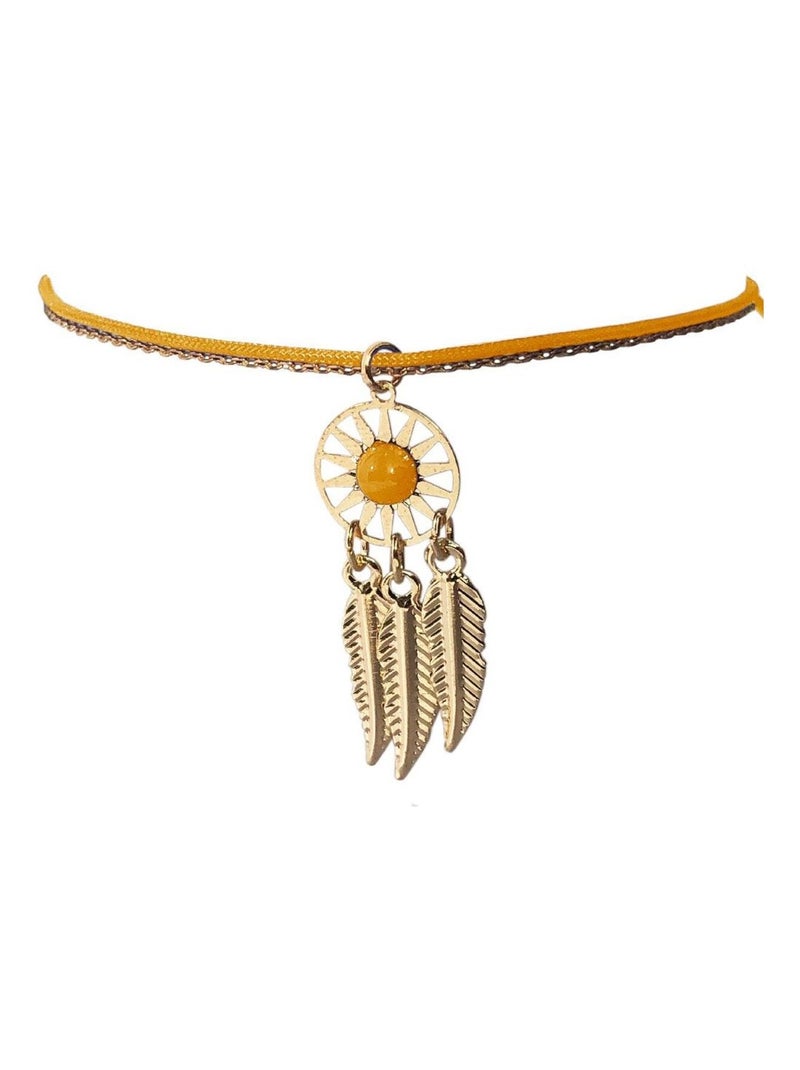 Bracelet pour femme Orange fantaisie thème Indien dorée Orange - Kiabi