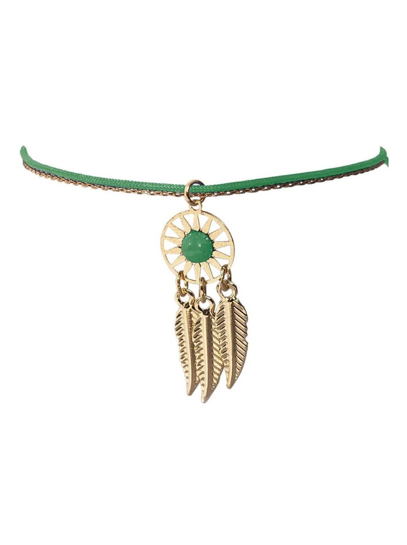 Bracelet pour femme Vert fantaisie thème Indien dorée Vert - Kiabi