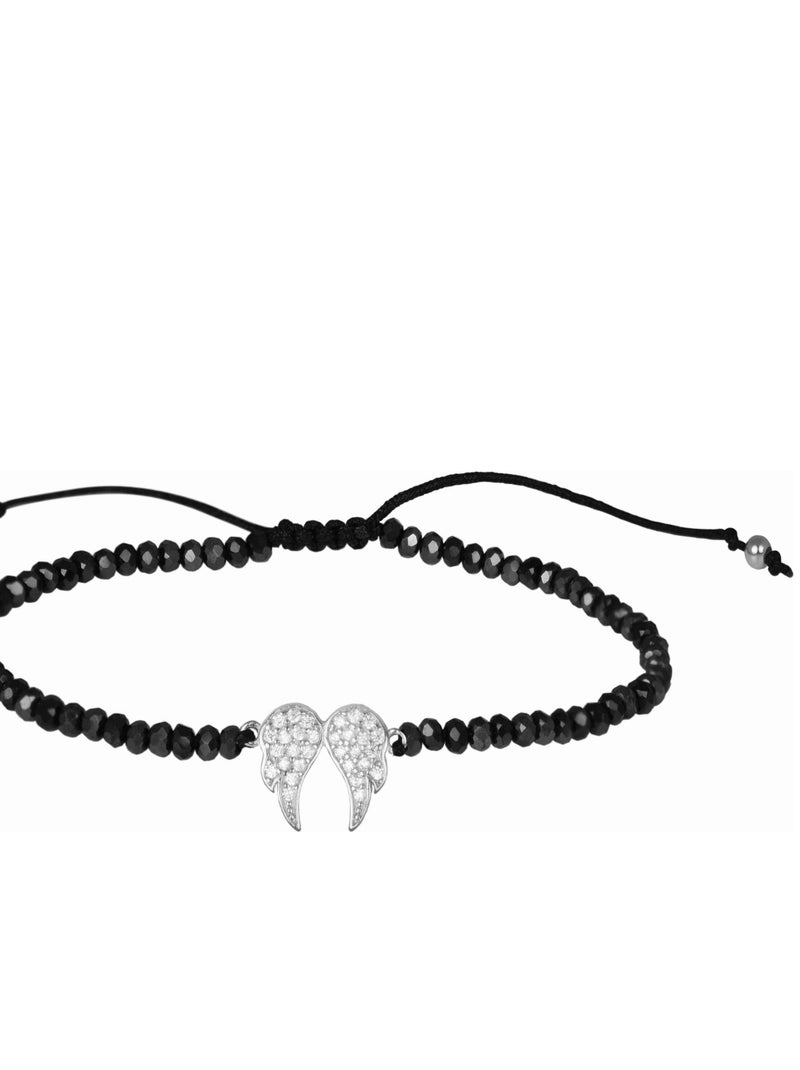 Bracelet pureté en argent 925 et zircon rhodié brillant Noir - Kiabi