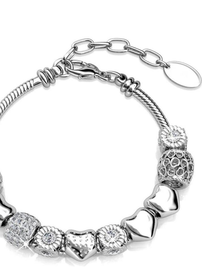 Bracelet Radiant Charm - Argenté et Cristal Argent - Kiabi