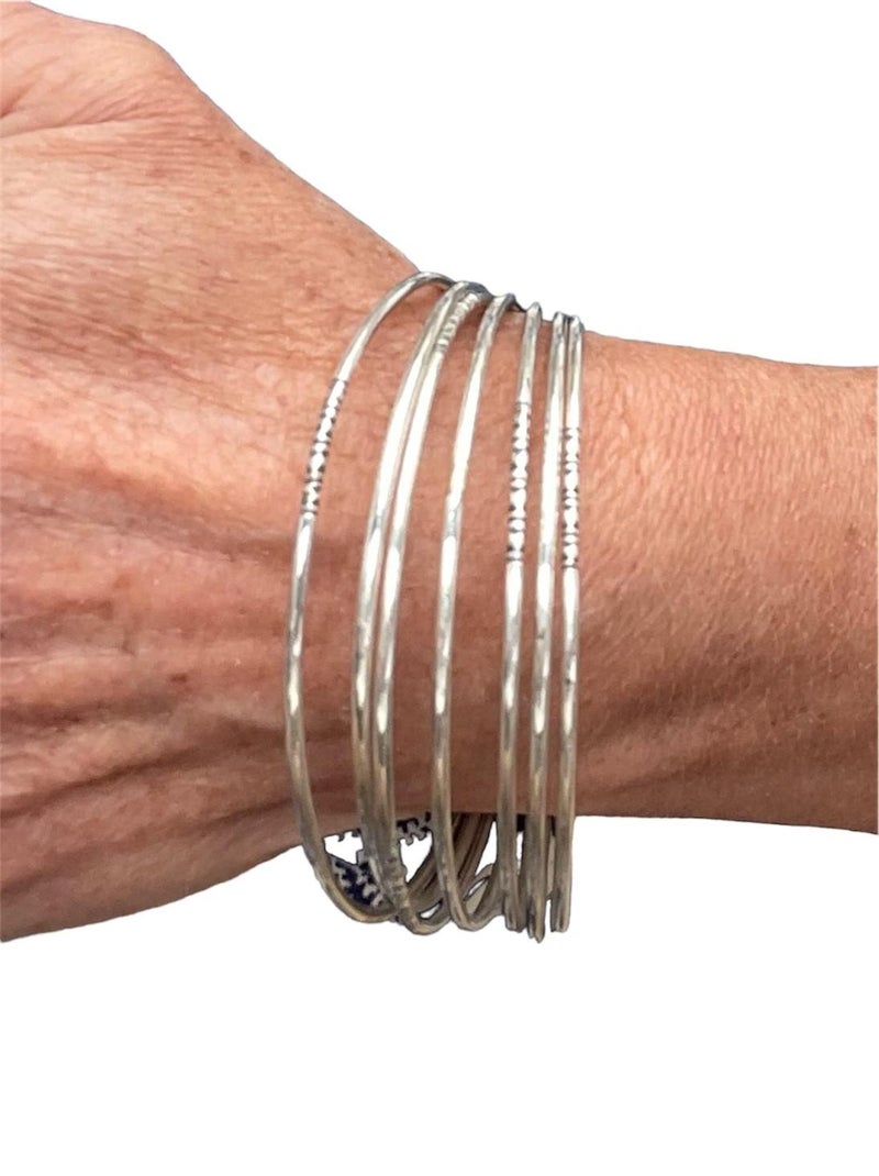 Bracelet semainier rigide argent Argenté - Kiabi