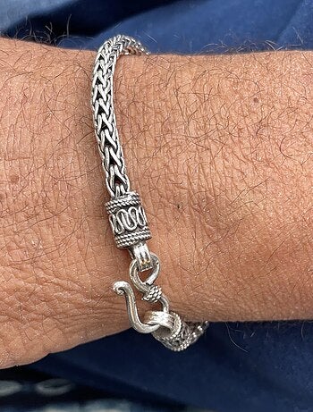 Bracelet style Balinais en argent pour homme ou femme, Bijoucolor