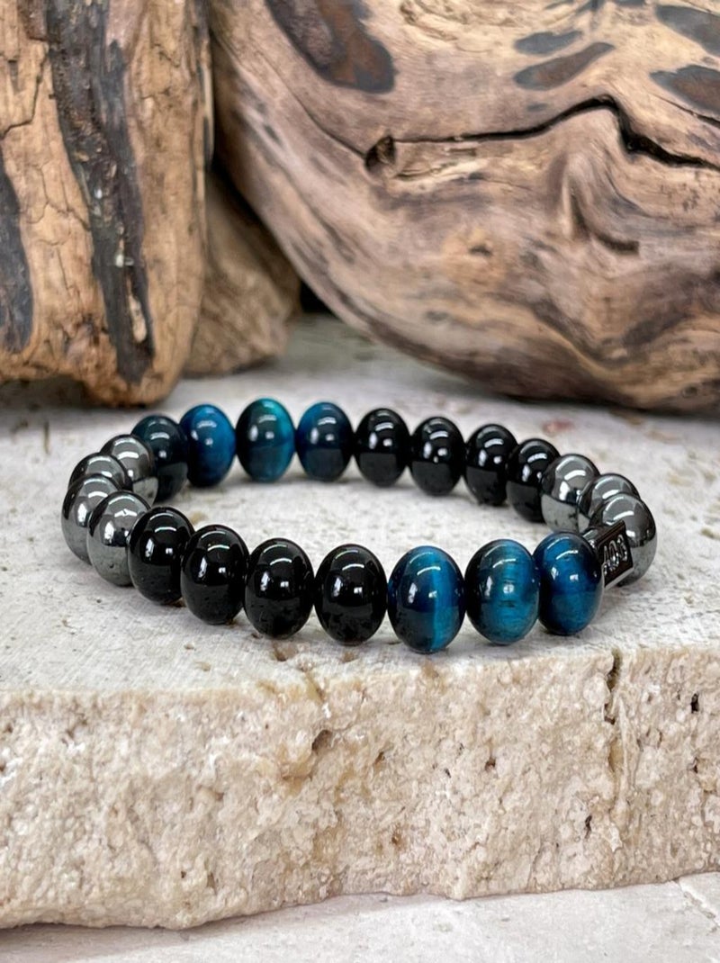 Bracelet triple protection en odt bleu Bleu - Kiabi