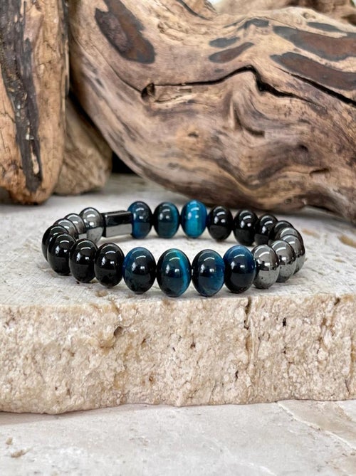 Bracelet triple protection en odt bleu - Kiabi