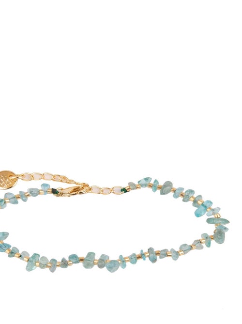 Bracelet Ulanvi Aigue-marine naturelle, finition or jaune 18K - Kiabi