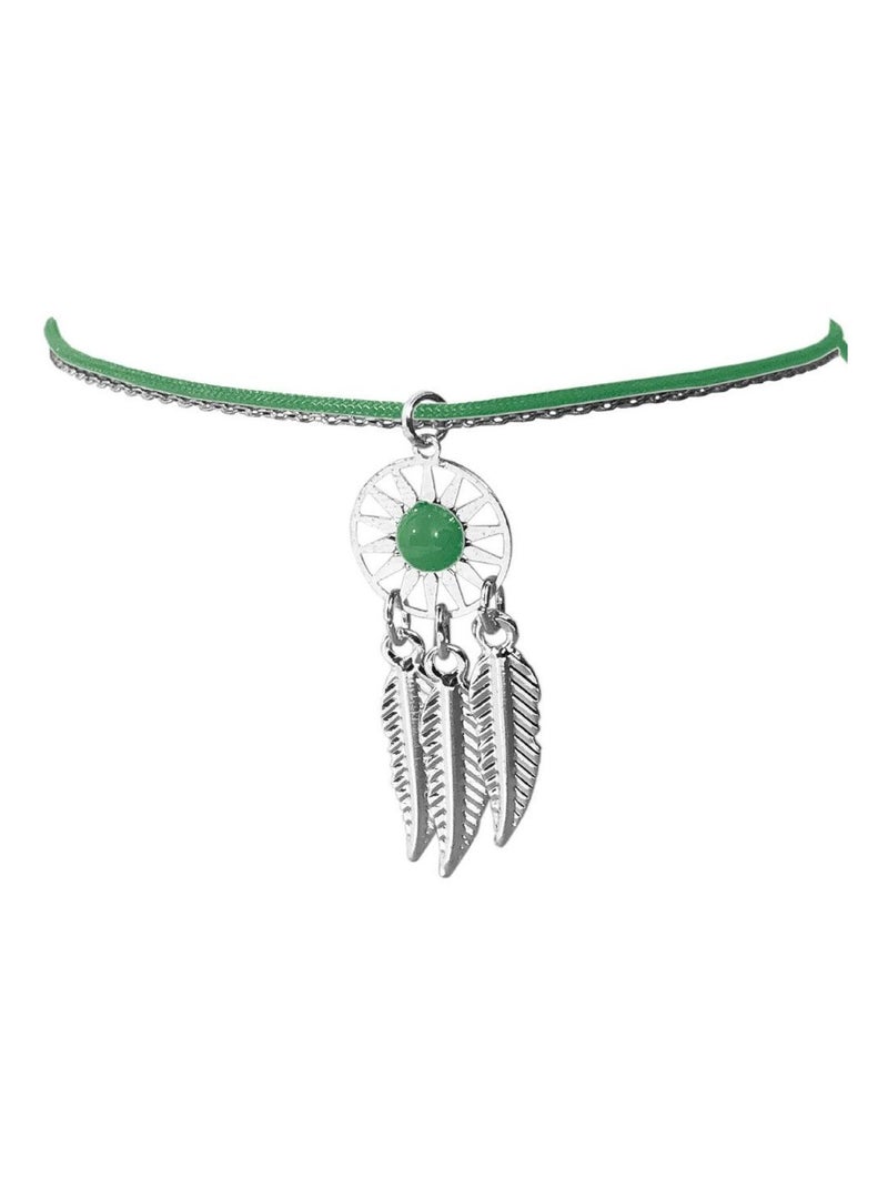 Bracelet Vert pour femme fantaisie thème Indien Argentée Vert - Kiabi