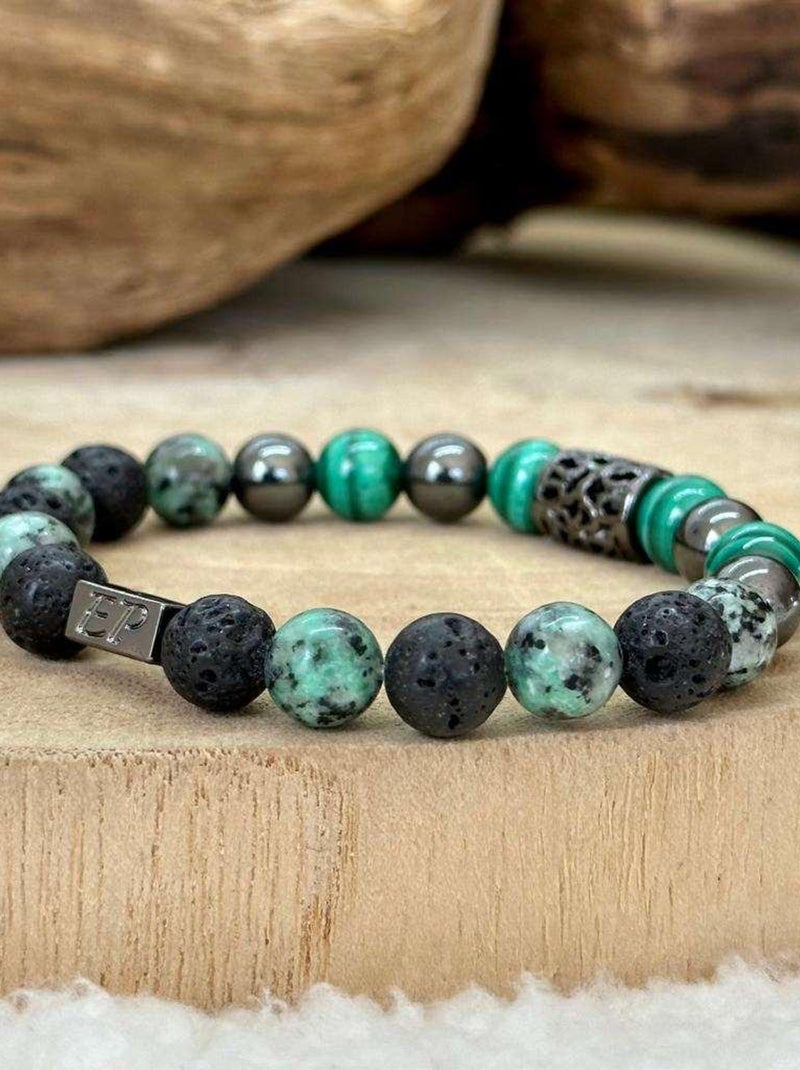 Bracelet zen en malachite Vert - Kiabi
