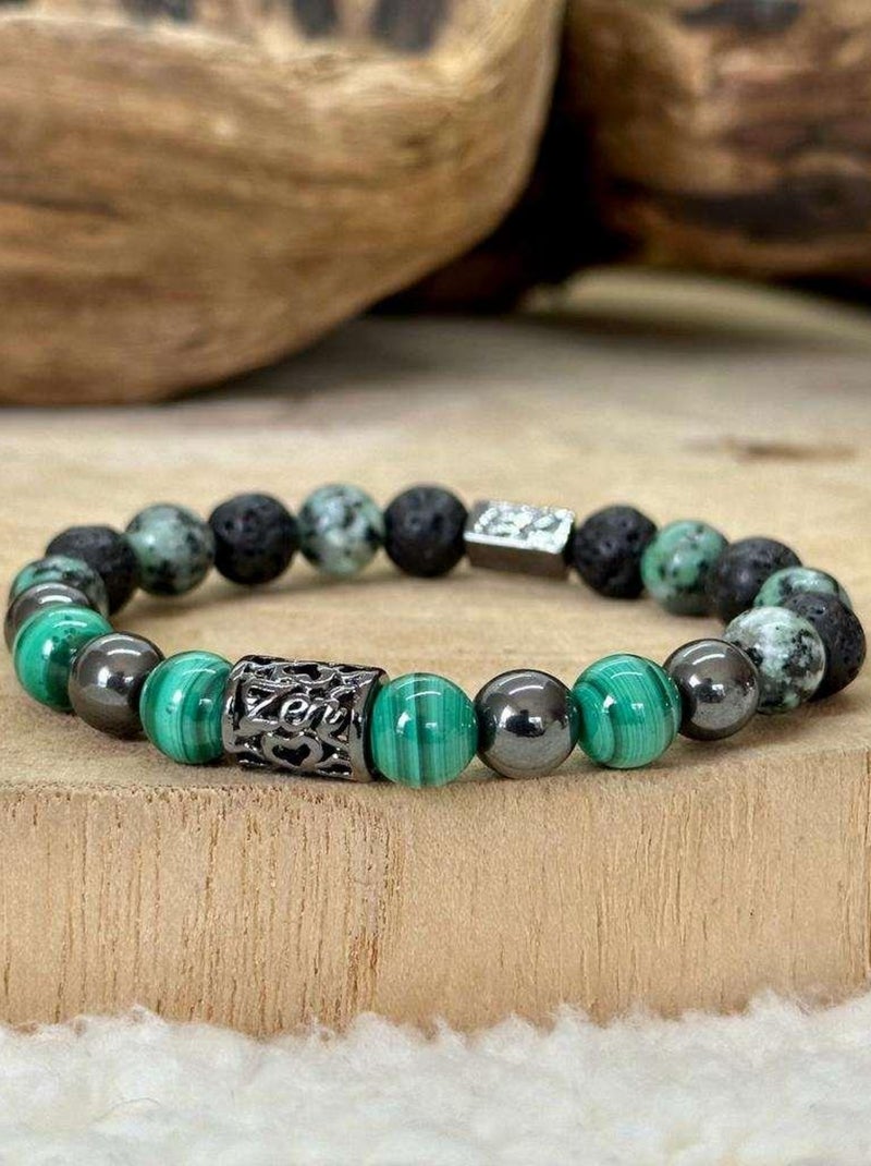 Bracelet zen en malachite Vert - Kiabi