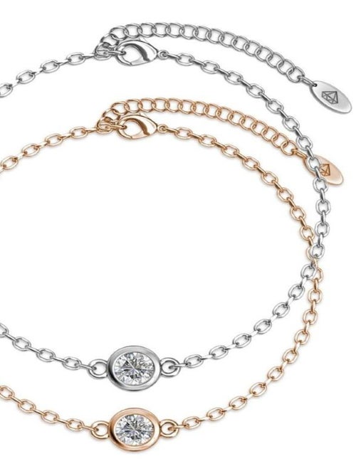 Bracelets Birth Stone - Argenté, Or Rosé et Cristal - Kiabi
