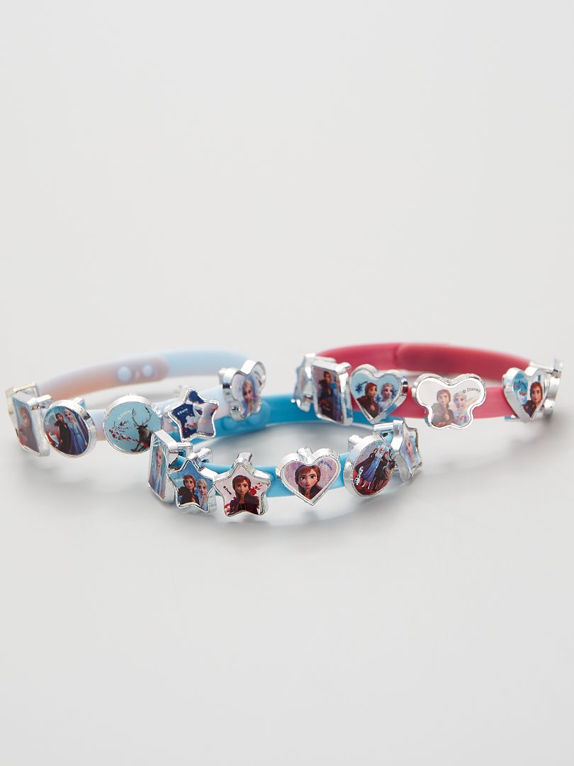 bracelets personnalisés 'La Reine des neiges' ' bleu/violet - Kiabi