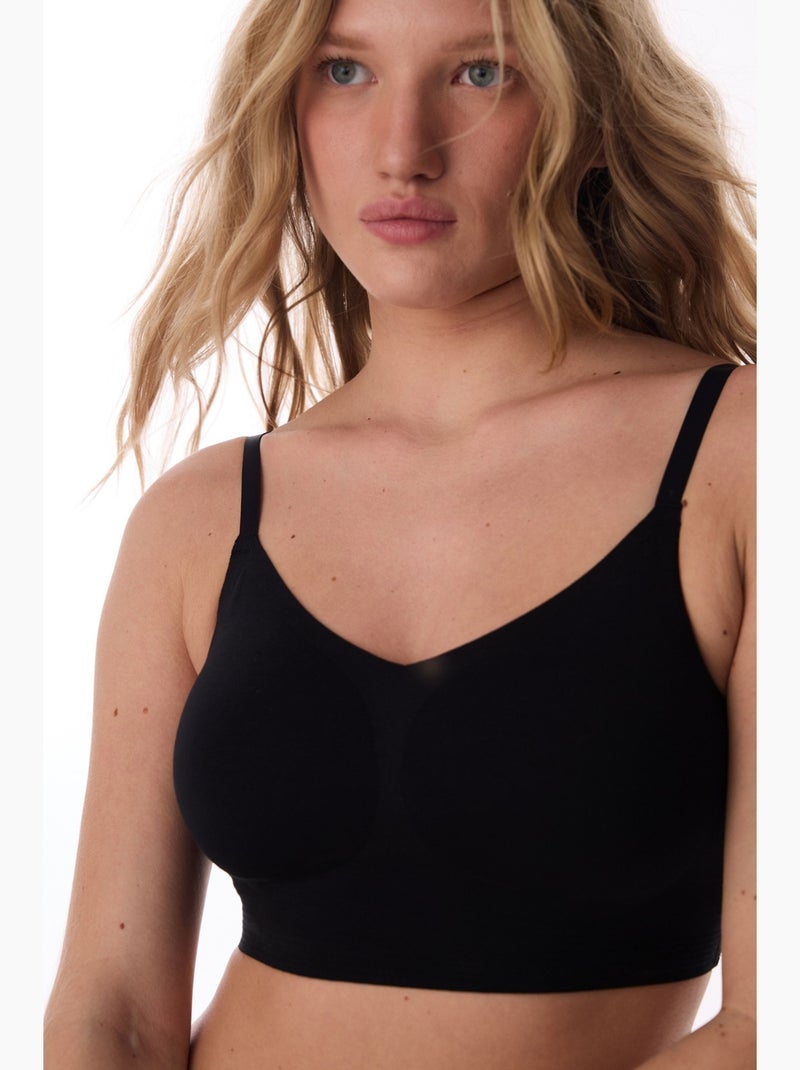 Bralette dirty sans armatures et sans coutures penti Noir - Kiabi