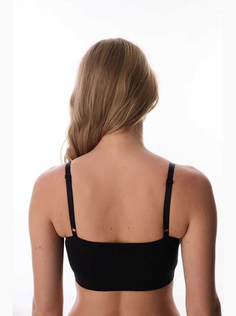 Bralette dirty sans armatures et sans coutures penti Noir - Kiabi