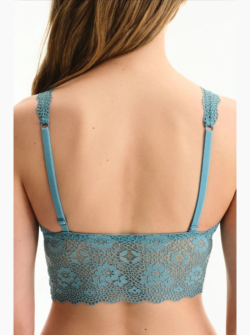 Bralette en dentelle femme penti Bleu - Kiabi