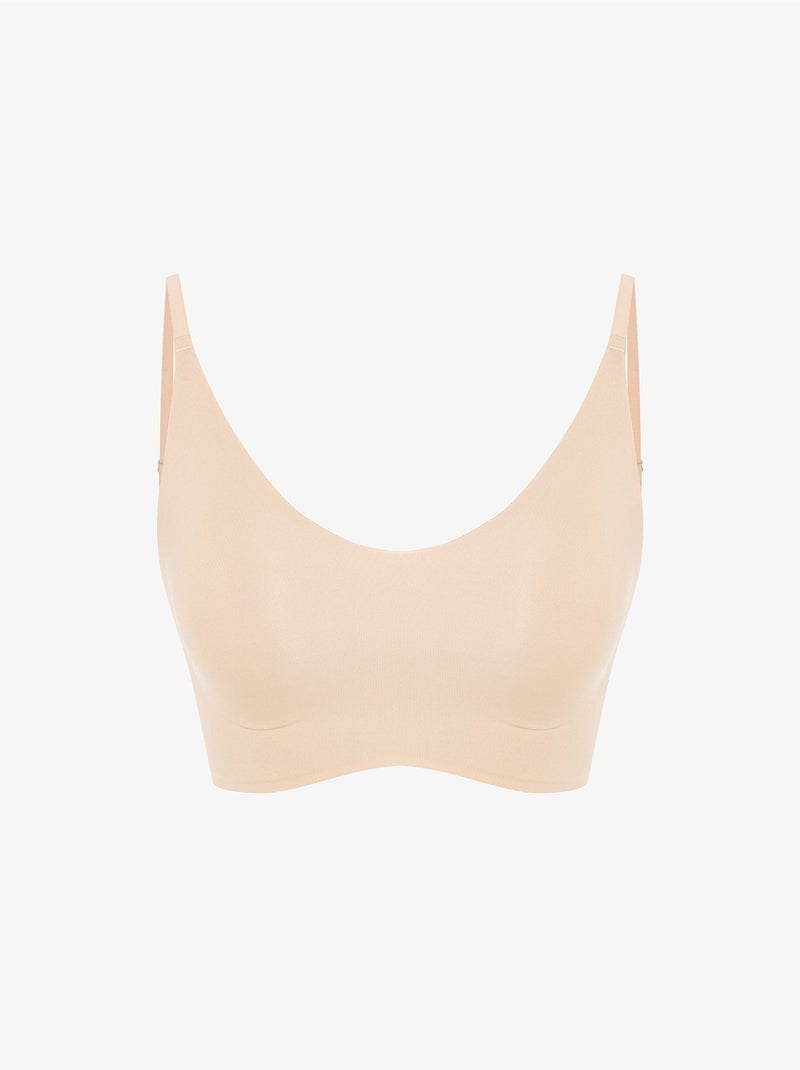 Bralette invisible sans marques, sans coutures, sans armatures penti Beige argile - Kiabi