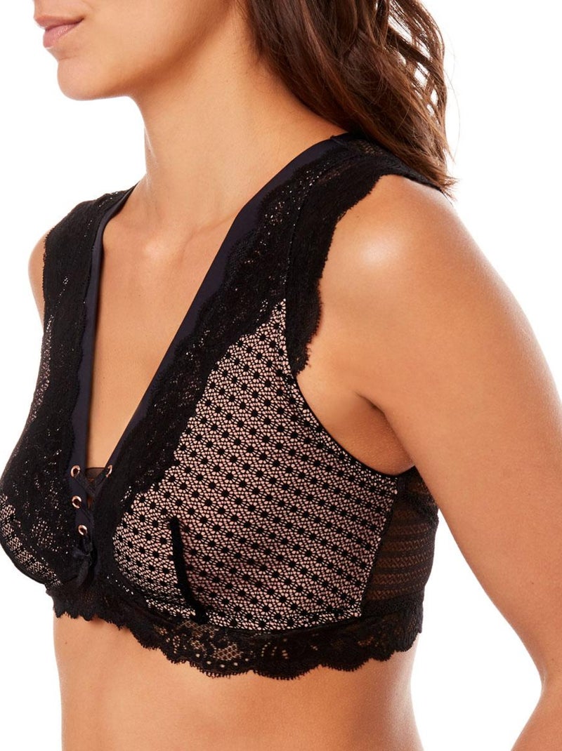 Bralette MASCARA - Pomm'Poire Noir - Kiabi