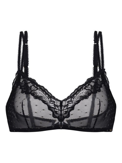 Bralette non rembourrée en maille à pois scintillants origins Dorina - Kiabi