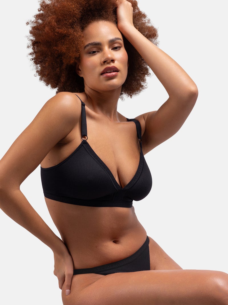 Bralette non rembourrée tiffany Dorina Noir - Kiabi