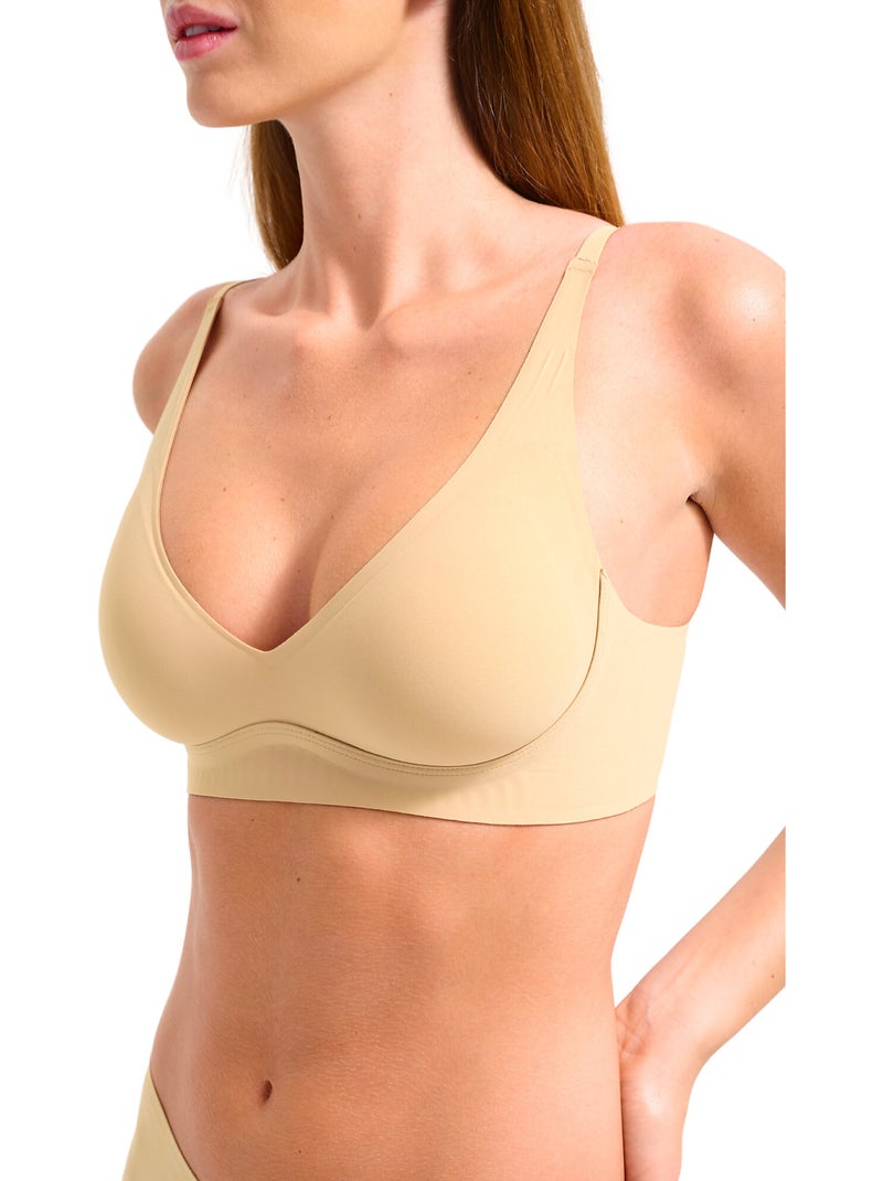 Bralette préformée décolleté v sans armatures my silhouette Beige - Kiabi