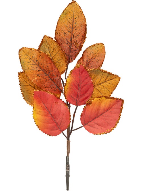 Branche de feuilles de magnolia automne sur pince - Kiabi