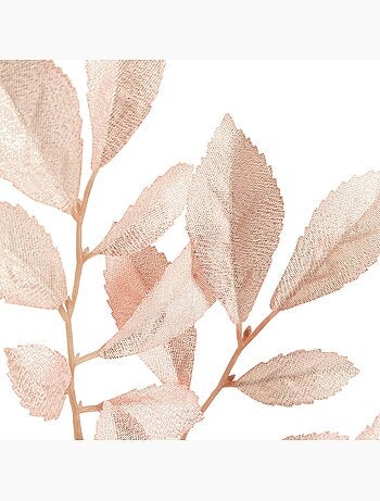 Branche feuille métal beige 75cm