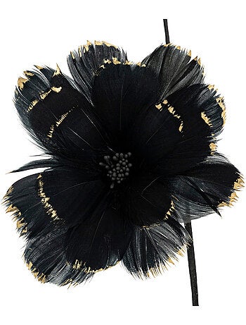 Branche plume noir H65