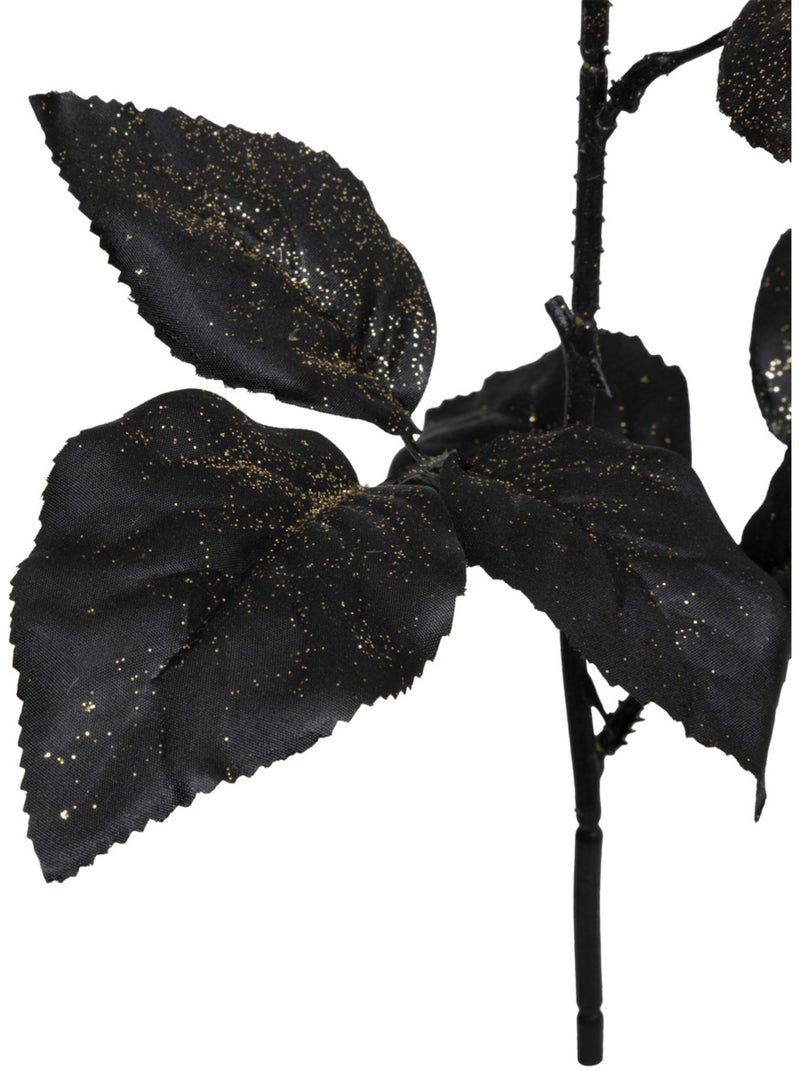 Branche Rose noir et doré H65cm Noir - Kiabi