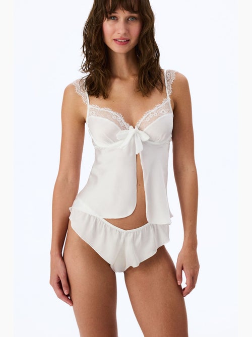 Brassière à armatures fleurie effet déchiré penti - Kiabi
