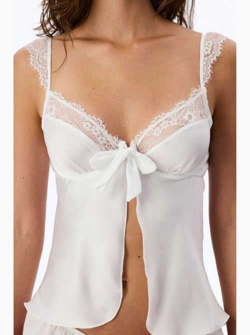 Brassière à armatures fleurie effet déchiré penti - Kiabi